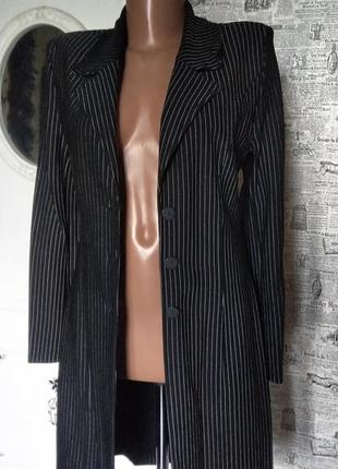 Довгий жакет / сюртук у смужку