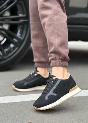 Кеди шкіра текстиль з хутром зимові