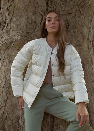 Куртка стеганая белая демисезон  s/m