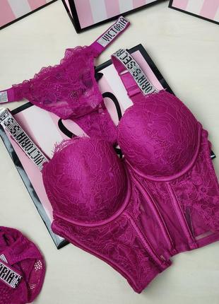 Мережевний комплект жіночої білизни victoria's secret корсет8 фото