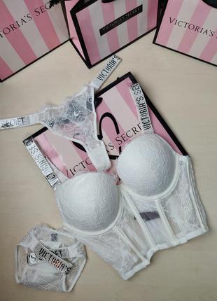 Мережевний комплект жіночої білизни victoria's secret корсет6 фото