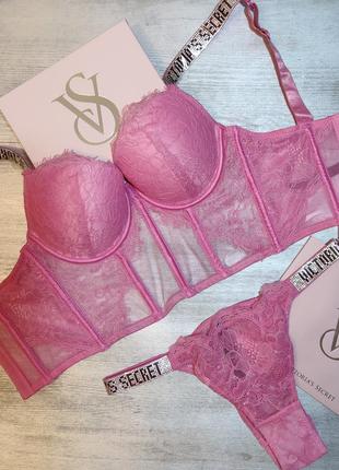 Мережевний комплект жіночої білизни victoria's secret корсет10 фото