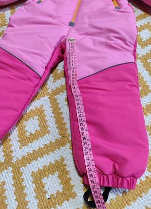 Утепленный зимний комбинезон 98 размер розовый гибискус9 фото