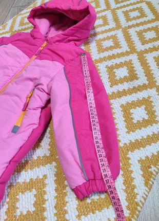 Утепленный зимний комбинезон 98 размер розовый гибискус10 фото
