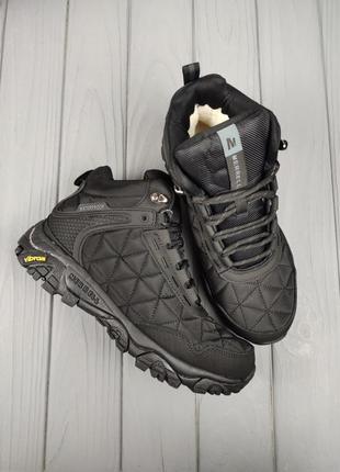 Чоловічі черевики зимові merrell moab 3 mid black3 фото
