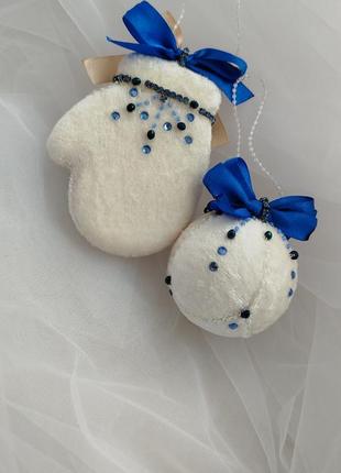 Новогодние украшения 🎄 елочные бархатные игрушки шарики