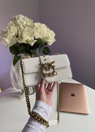 Сумка женская pinko    💎  mini love bag one simply white/gold  ki99260