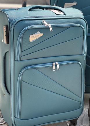 3 шт комплект валіз дорожніх тканинна  golden horse на колесах  з підшипником4 фото