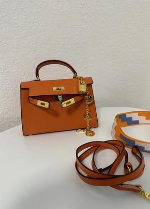 Сумка жіноча hermes  orange золото  ay191