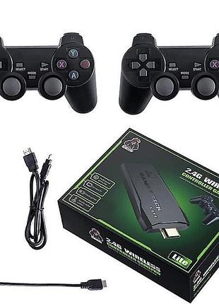 Игровая приставка с беспроводными джойстиками game stick 8626 64gb hdmi black