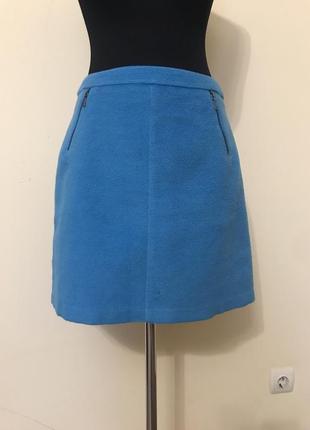 Теплая драповая юбочка трапеция Англия