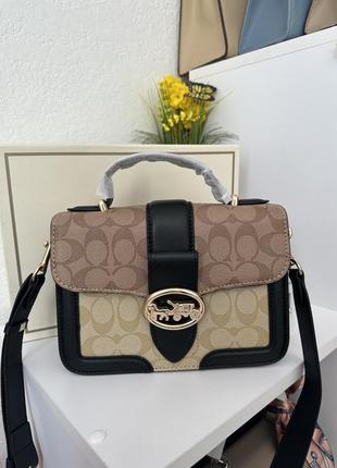 Сумка жіноча coach   black/brown  ay320