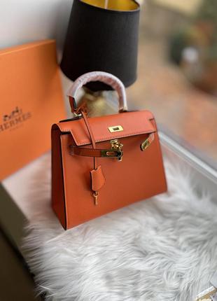 Сумка жіноча hermes   orange premium  van-599276