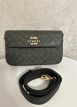 Сумка женская coach   темно-олива  ay147