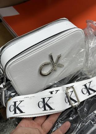 Сумка женская calvin klein snapshot white  bock1010