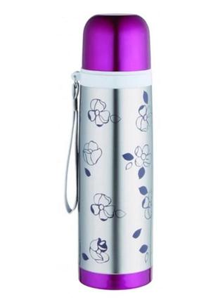 Термос із нержавіючої сталі con brio cb-318 малиновий 0.5 л