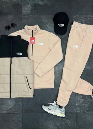 Комплект the north face (бежевий колір)