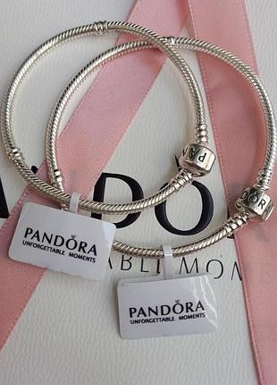 Срібний браслет pandora з біркою. маркування s925, ale, pandora пандора подарунок для жінок 18см