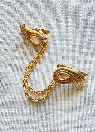 Броши зажимы золотого цвета
