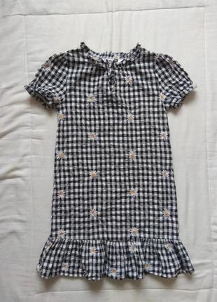 Платье на девочку в ромашки ткань жатка pepco kids