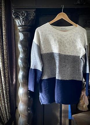 Свитер вязаный на замке кардиган свитер больших размеров натуральный трикотаж с карманами с воротником кофта