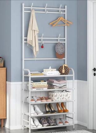 Універсальна вішалка для одягу new simple floor clothes rack 5 полиць