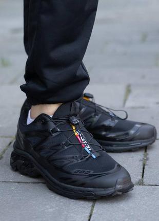 Антискользящие кроссовки для женщин (унисекс) премиум качества весна лето черные s lab xt-6 dover