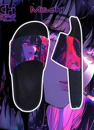 Шльопанці жіночі richi black misaki anime leather, фіолетовий, 41