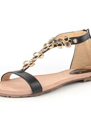 Сандалии женские черные на низком ходу black pearl, черный, 39