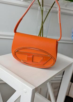 Сумка жіноча diesel жовтогарячий дезель lux