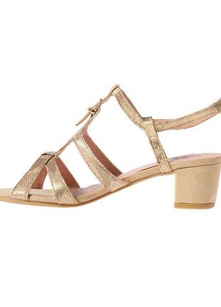 Босоніжки жіночі на широкому стійкому підборі бежеві kylie лазерне напилення, бежевий, 41