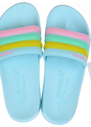 Шлепанцы женские голубые flip flops bubble tm bona, голубой, 36