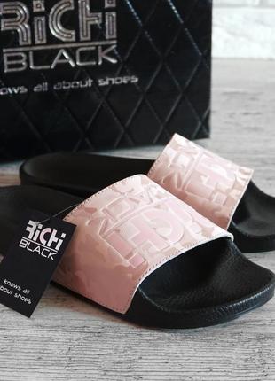 Шлепанцы женские кожаные richi black military розовые, розовый, 41