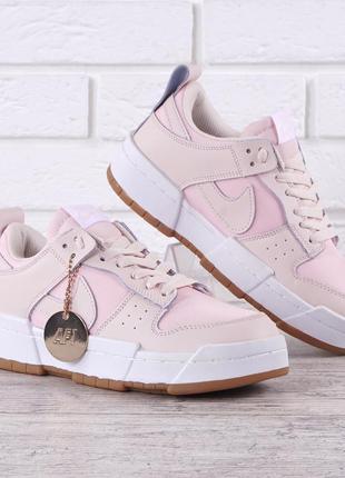 Кроссовки кожаные женские book nike air force 1 вьетнам прошитые розовые, розовый, 41