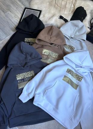 Женское леопардовое худи