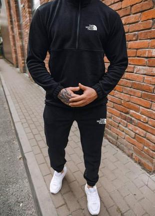 Спортивний костюм the north face (чорний колір) плюш