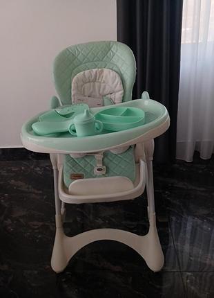 Стул для кормления посуды в подарок carrello caramel