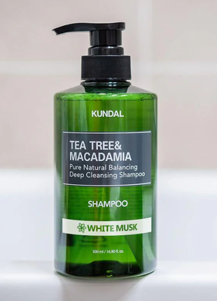 Шампунь kundal tea tree & macadamia deep cleansing з екстрактом чайного дерева