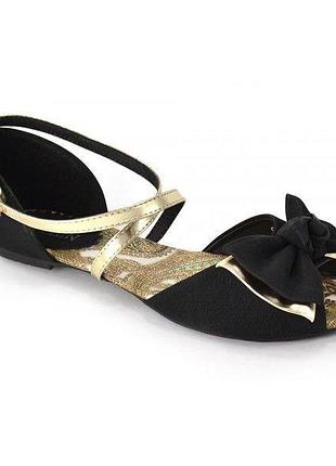 Босоніжки жіночі чорні на низькому ходу «джульєтта», чорний, 36