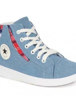 Кеды слипоны женские светлый джинс «converse blue», синий, 39
