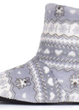 Капці жіночі хатні уги з оленями home uggs сірі з білим, сірий, 40/41