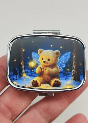 Металлическая коробочка для таблеток "мишка" арт. 05862