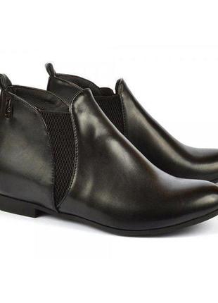Ботинки женские на низком ходу черные «clark», черный, 38