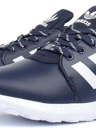 Кроссовки мужские кожаные adidas zx flux torsion темно синие, синий, 44