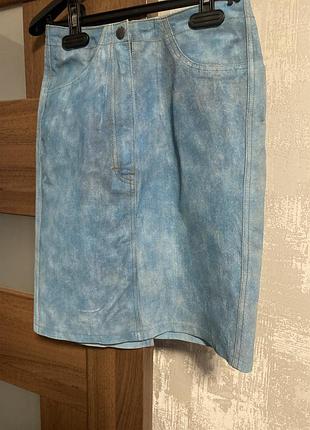 Юбка кожаная