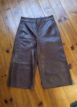 Кожаные кюлоты zara