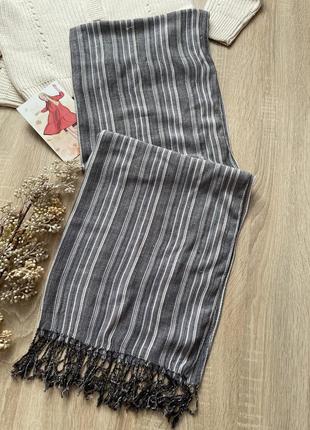 Класичний шарф шарфик в полоску смужку