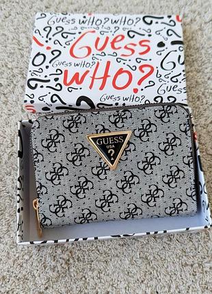 Кошелек guess женский мини  кошелек гесс серый