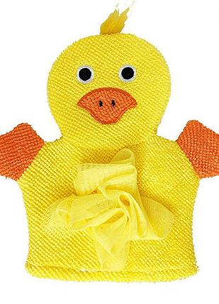 Мочалка-перчатка для купания малышей mgz-0911(yellow) утенок