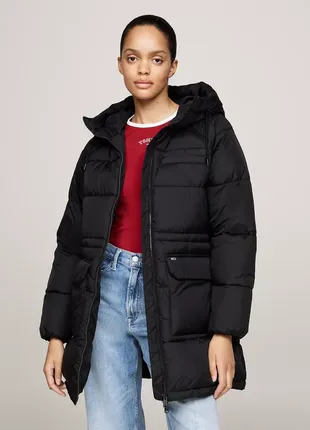 Тепла куртка пуховик tommy hilfiger dw18842-bds